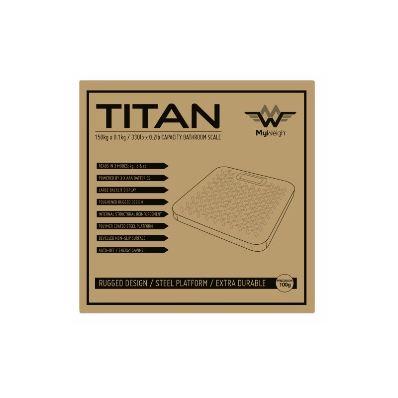 My Weigh Titan Heavy Duty Digital Bathroom Scale With 330# Capacity