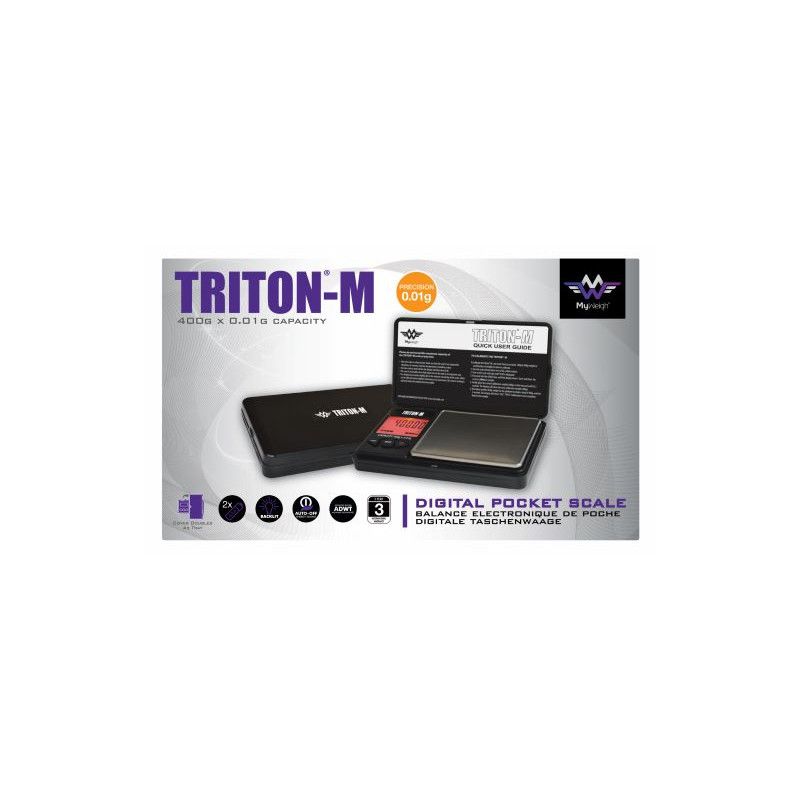 My Weigh Triton T3R Rechargeable Pocket Scale 500g x 0.01g Precision Black