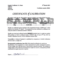 Brecknell Platform Scales Calibration Certificate Brecknell - 1